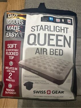 SwissGear Starlight Queen Air Bed - Gray/Cream